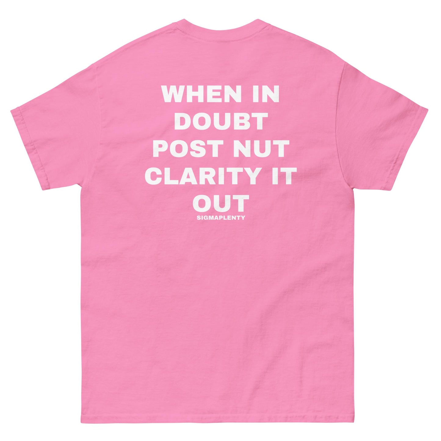 WHEN IN DOUBT POST NUT CLARITY IT OUT TEE