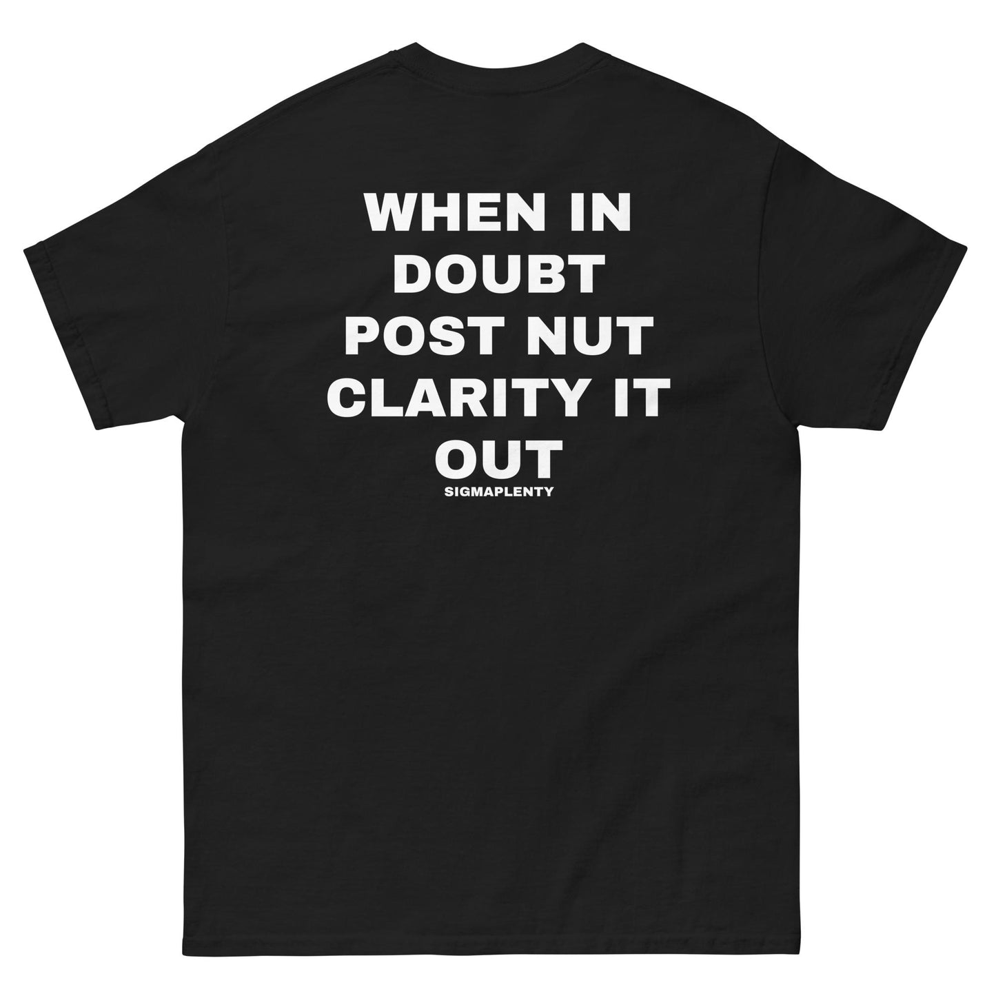 WHEN IN DOUBT POST NUT CLARITY IT OUT TEE