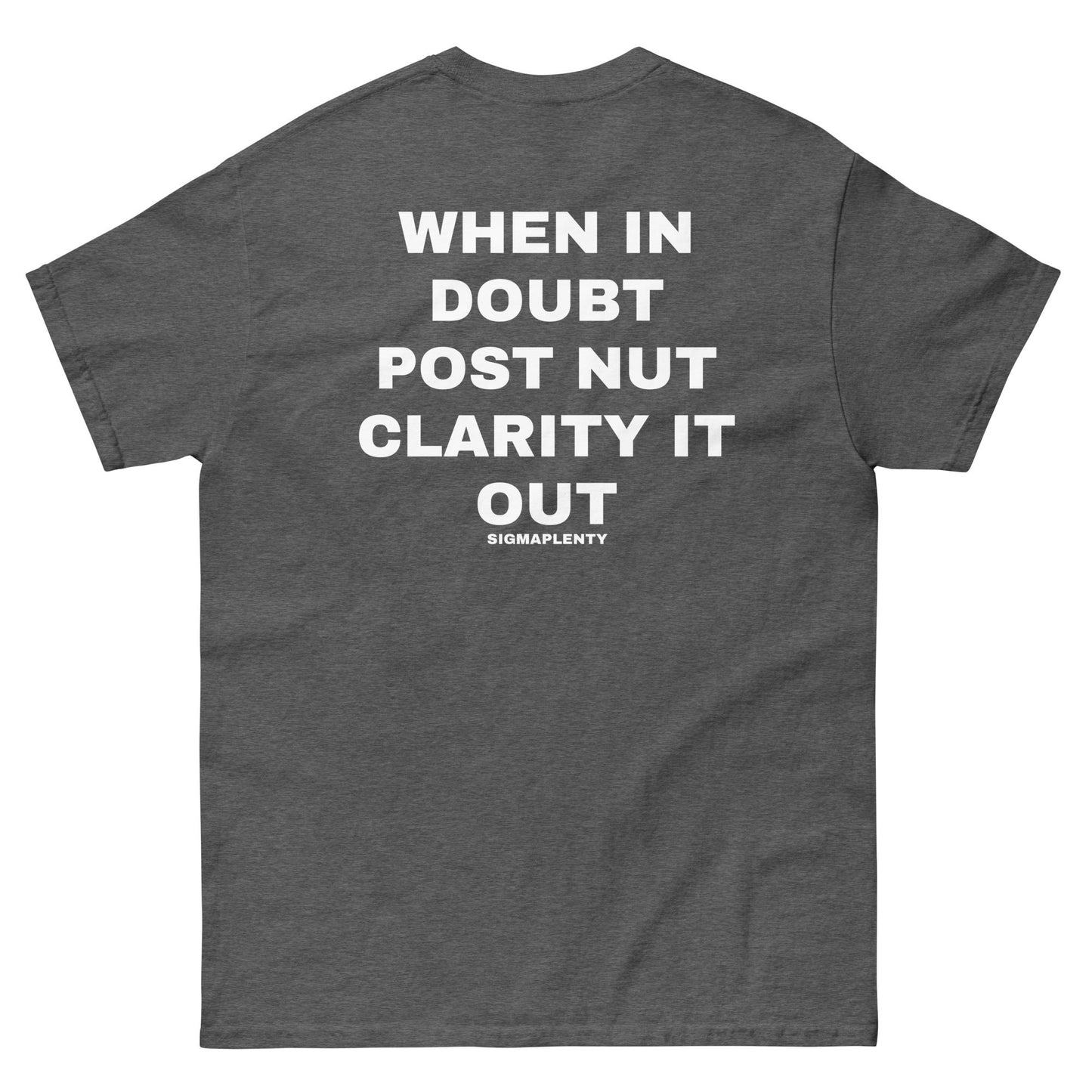 WHEN IN DOUBT POST NUT CLARITY IT OUT TEE