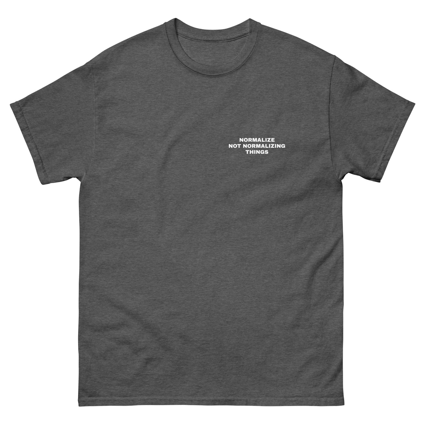 NORMALIZE NOT NORMALIZING THINGS TEE